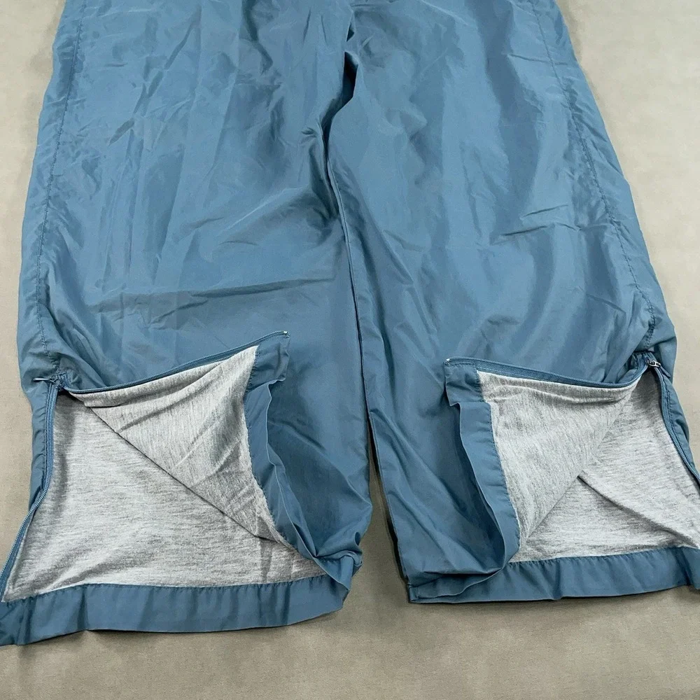 Vintage Y2K Nike Track Pants Mens Large Light Blue Windbreaker Baggy Swoosh Zip